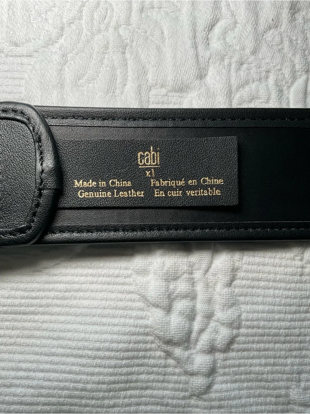 CAbi Black Leather Belt with Gold Hardware
